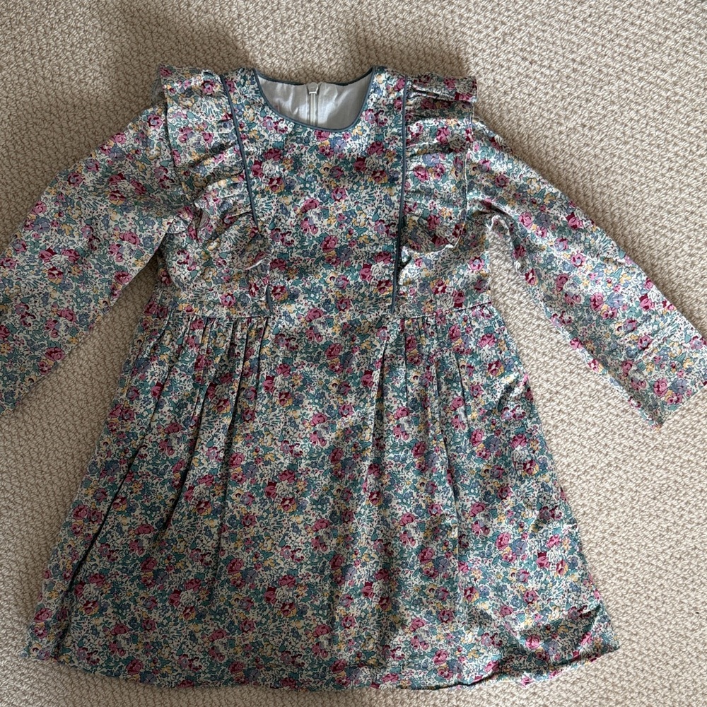 La Coqueta Floral Dress with Ruffled Detail